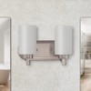 Luminance Sunset Lighting Dalton 2-Light Vanity Opal Etched Glass,  Bright Satin Nickel Finish - 3 of 4