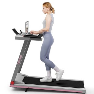 Deerrun 6% Incline Treadmill 16.53 * 39.37 inches 3.0 Horsepower Walk Pad Free Tabletop Gift - 1 of 4