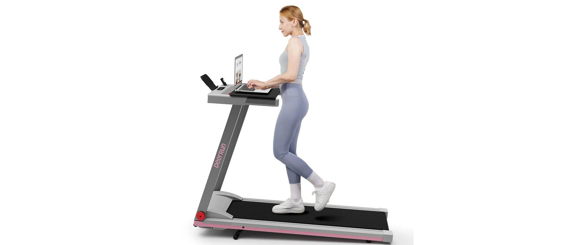 Deerrun 6% Incline Treadmill 16.53 * 39.37 inches 3.0 Horsepower Walk Pad Free Tabletop Gift