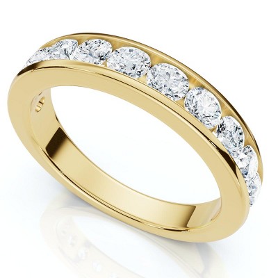 Pompeii3 1Ct Channel Set Diamond Wedding Ring 14k Gold or Platinum Lab Created EF/VS