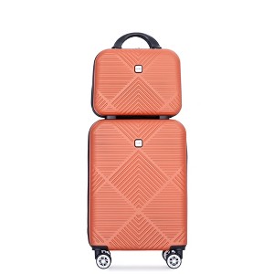 Whisen 2-Piece Set(14/20 in.) Luggage Sets ABS Lightweight Suitcase with Spinner Wheels - 1 of 4