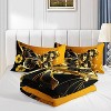 Luupatchy Golden Butterflies Comforter Bedding Set With 1 Quilt 2 Pillowcases, For Valentine'S Day Wedding Gifts,Queen - 2 of 4