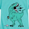 Girls' - Instant Message - Trex Ice Cream Fitted Short Sleeve Graphic T-Shirt - 2 of 4