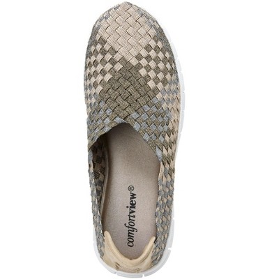 Женские кроссовки Comfortview CV Sport Ria Slip On Sneaker - 7 W, Silver Grey (Wide Widths Available) — фото 6
