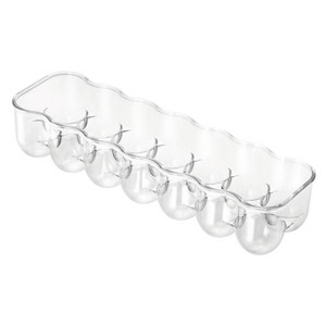 iDESIGN Plastic Egg Holder for Refrigerator with Handle and Lid Fridge Storage Organizer Clear: Kitchen Cabinet Organizer - 1 of 4