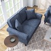 Evok Contemporary Chenille Upholstered Loveseat - miBasics - 3 of 4