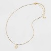 14K Gold Dipped Enamel "D" Initial Pendant Necklace - A New Day™ Gold/White - 2 of 4