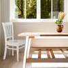 FurniFact,Set of 2 White Wooden Dining Chairs for Kitchen and Dining Room - 2 of 4