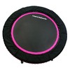 LEAPS & REBOUNDS 48" Adjustable Stability Bar Attachment with 48" Mini Fitness Trampoline and Home Gym Rebounder for Cardio Exercises, Pink - 3 of 4
