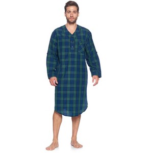Ashford & Brooks Mens Woven Long Sleep Shirt Nightshirt - 1 of 4