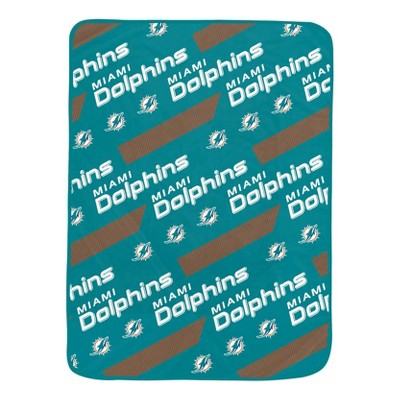 NFL Miami Dolphins Slanted Half Wordmark Ultra Soft Blanket