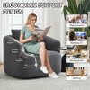Sapphtopaz 360°Swivel Single Couches for Living Room Teddy Upholstered Round Couch with Pillow High-Resilience Sponge Sofa Chair for Bedroom - 3 of 4