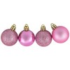 Northlight 96ct Shatterproof 4-Finish Christmas Ball Tree Ornament Set 1.5" - Pink - 2 of 2