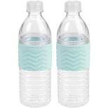 Copco Hydra 2-Pack Water Bottle 16.9 Ounce Non Slip Sleeve BPA Free Tritan Plastic Reusable