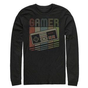 Men's Nintendo Retro NES Gamer Controller Long Sleeve Shirt - 1 of 3