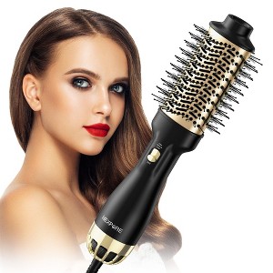 NEXPURE Hair Dryer Brush, 4 in 1 Blow Dryer Brush with Anti-Frizz Ceramic Titanium Barrel Hot Air Brush - 1 of 4