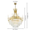 Rennnsan Frandelle 30"W 12-Light Tiered Crystal Vintage Dimmable Chandelier in Gold - 3 of 4