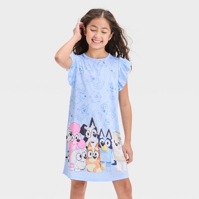 Girls' Bluey Dorm NightGown - Blue