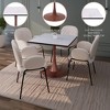 LeisureMod Bristol 27" Square Dining Table with Marbled White MDF Top and Steel Pedestal Base for Modern Kitchen and Dining Room - 4 of 4