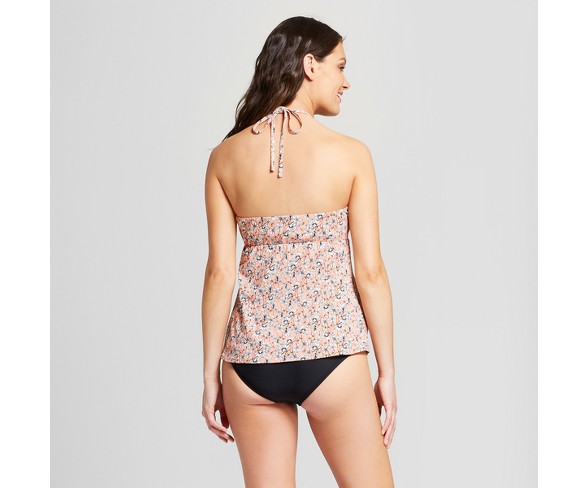 Maternity High Neck Tankini Top - Sea Angel - Pink Floral S