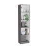 OUTSUPPLY Compact 5-Shelf Bookshelf for Small Rooms, Hallways & Apartments, Sturdy Manufactured Wood Bookcase - 3 of 4