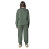 EVERYDAY KIDS Girls’ Fleece Green Crewneck Sweatshirt; Girl’s Long Sleeve Pullover Shirt - Soft and Breathable Cotton/Poly Blend - 4 of 4