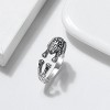 Dachshund Weiner Dog Sterling Silver Women Wrap Ring Adjustable Ginger Lyne Collection - 4 of 4