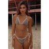 Moda Minx Contrast Cove 'Stone & Almond' Scrunch Tie Side Bikini Bottoms - 4 of 4