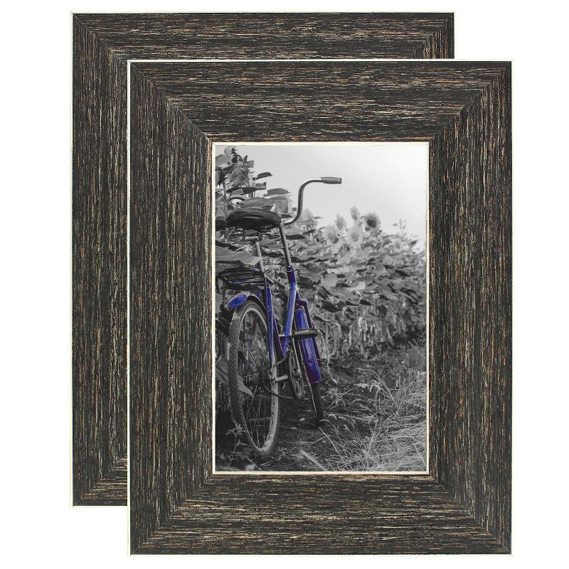 Americanflat 2 Pack Picture Frame with polished glass - Available in a variety of Sizes and Colors, 1 of 6