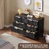 Fluted Dresser with 6 Deep Drawers, 47.2" Tall Chest of Drawers with Faux Marble Top - 3 of 4