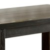 Royal Hampton Rustic Plank Wooden Bar Table with Block Legs, Antique Black - 3 of 4