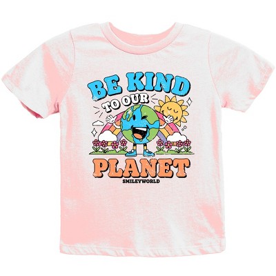 The Juniper Shop SmileyWorld Be Kind To Our Planet Rainbow Youth Short Sleeve Tee