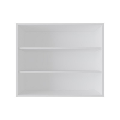 GlasFlength Kitchen Storage Kitchen Wall Cabinet Open Shelves Cabinet Rectangular Storage Cupboard for Kitchen, White, 12"*36"*30"