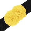 INSPIRE CHIC Women's Elastic Wide Double-Flower Stretch Corset Waist Belt 1 Pc - 2 of 4