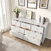 Modern 7 Dresser for Bedroom, 47.2" Wide Dresser with Storage, Wooden Closet Dressers Chest of Drawers Freestanding, White - 4 of 4