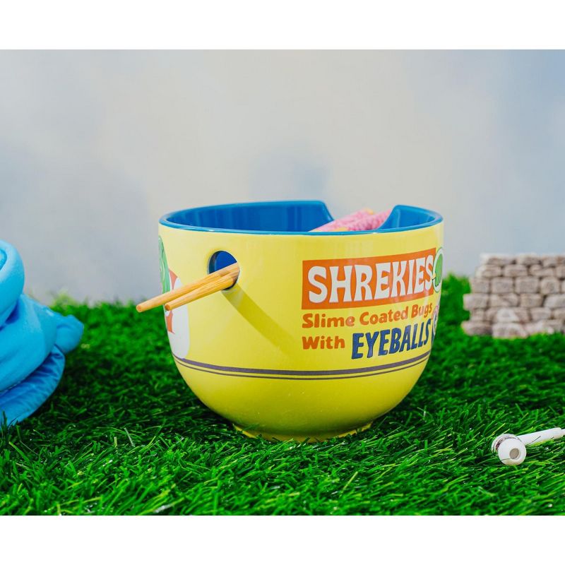 Silver Buffalo Shrek "Shrekies Eyeballs Cereal" 20-Ounce Ramen Bowl and Chopstick Set, 5 of 10