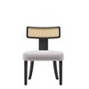 VYNXARIA Modern Dining Chairs Set of 2,Solid Wood and Rattan Net Back,Dining Room Chairs Accent Side Chairs£¬Black Frame and Beige Set Coushion - 4 of 4