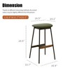 Kumasinova Set of 2 Upholstered Bar Stools, Counter Height Bar Stools with Complimentary Cushion Covers, Backless Dining Chair, Counter Stools - 2 of 4