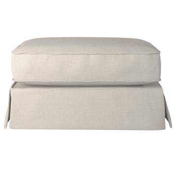 Besthom Horizon Light Gray Upholstered Pillow Top Ottoman