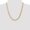 Black Bow Jewelry Men's 6.75mm 14k Yellow Gold Open Concave Curb Chain Necklace - 2 of 4