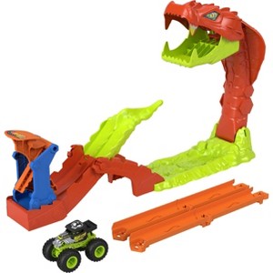 Hot Wheels Monster Trucks Snake Slam Takedown Playset with 1:64 Scale Bone Shaker Toy Vehicle - 1 of 4