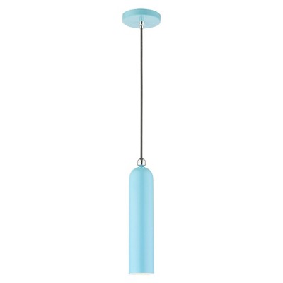 Livex Lighting Ardmore 1 - Light Pendant in  Shiny Baby Blue