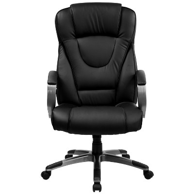 ErgoComfort High Back Black LeatherSoft Executive Swivel Chair