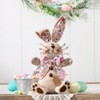 The Lakeside Collection Easter Bunny Plush Poseable Sitting Decor In Pink Or Yellow Floral - 2 of 3