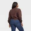 Women's Sunday Coffee Club Cropped Fleece Graphic Sweatshirt - Brown - 2 of 3