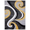 Luxe Weavers Contemporary Abstract Geometric Swirl Indoor Area Rug - 2 of 4