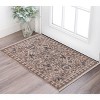 Tan And Blue Oriental Area Rug With Fringe - 2 of 4