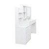 CAVINAS Makeup Organizer Black Vanity Desk Large Storage Dressing Table with Mirror Modern for Bedroom - 3 of 4