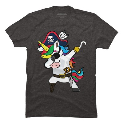 Men's Design By Humans Dabbing Dance Pirate Unicorn Gifts Funny Halloween Costume Gift By lukesstore T-Shirt