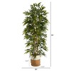 Nearly Natural 75-in Bamboo Artificial Tree in Handmade Natural Jute and Cotton Planter - 2 of 4